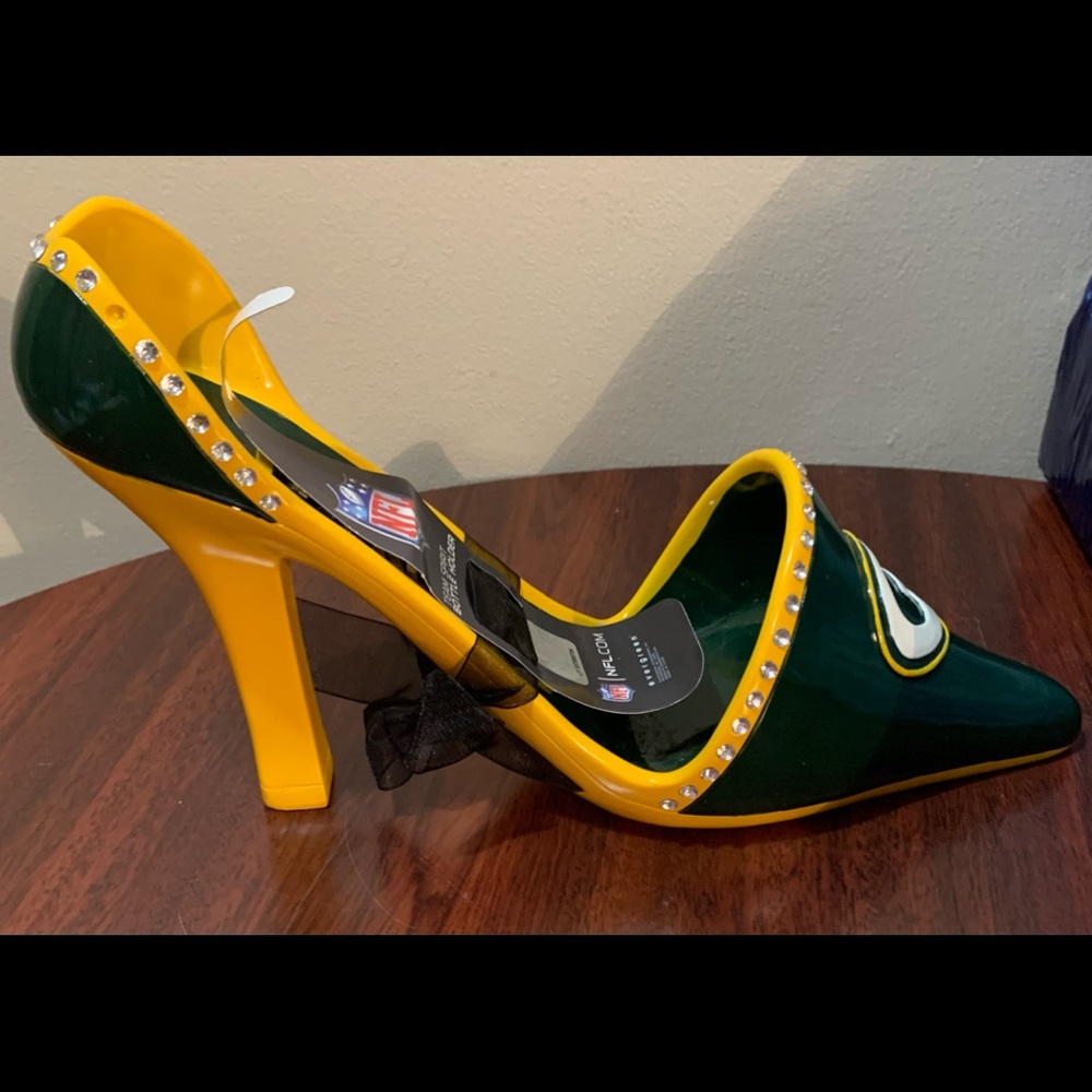 Packers Wine Bottle Holder High Heel Stiletto Shoe